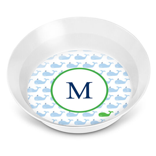 Whale Repeat Children's Melamine Bowl
